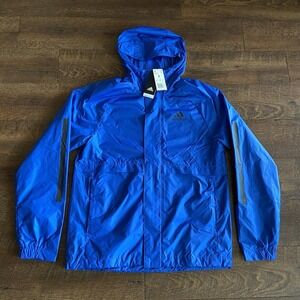 Mens Adidas BSC 3-Stripes‎ Wind.rdy Blue Windbreaker Jacket FI0623 Small S